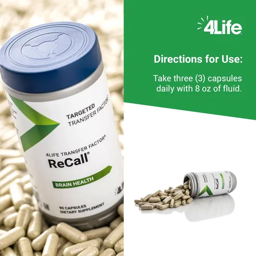 Miniatura 5 de 4Life Transfer Factor ReCall - Con Ginkgo Biloba, Bacopa Monnieri, Huperzia Serrata, bálsamo de limón, magnesio para memoria y claridad cognitiva