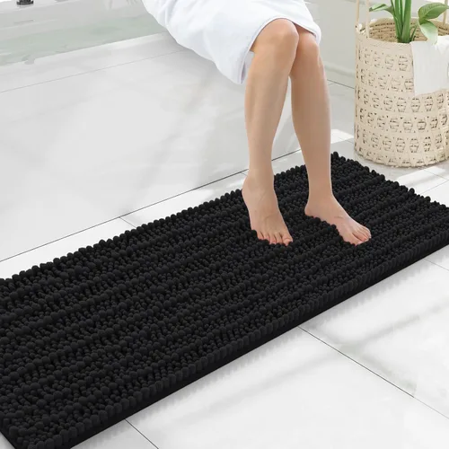 Miniatura 180 de Smiry Alfombras de Baño 24x16 pulgadas, Alfombras de Baño de Chenilla Extra Suaves y Absorbentes, Respaldo de Goma Antideslizante, Lavable a Máquina