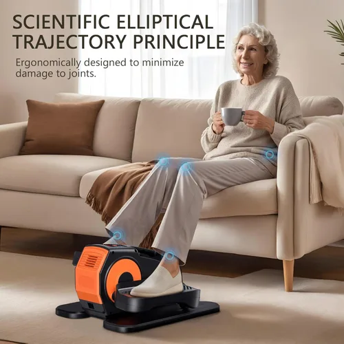 Miniatura 5 de Under Desk Elliptical Machine, 2-in-1 Electric Leg Exerciser for Seniors, Quiet & Compact Pedal Exerciser with Remote, 12 Speed Elliptical Exercise
