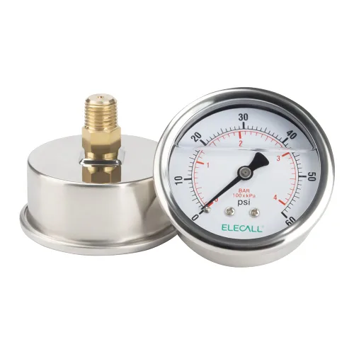 Miniatura 6 de Manómetro de presión lleno de aceite de silicona de 30 psi para prueba de presión de agua, aceite y aire en bomba de piscina, filtro de arena