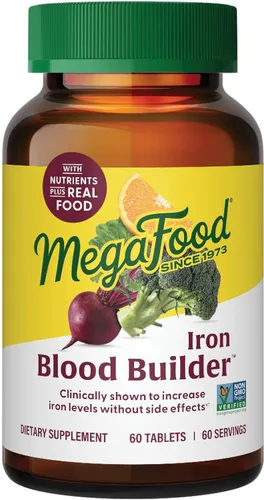 Miniatura 11 de Comprimidos de suplemento de hierro Blood Builder, estimulante energético, de MegaFood, MGF-056, 1, 1