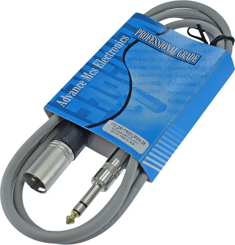 Miniatura 5 de Cable Patch de Audio Pro XLR macho TRS de 1/4 pulgadas a 3 pines equilibrado y blindado (3 pies de largo, azul)
