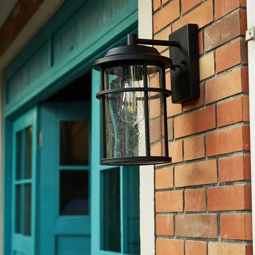 Miniatura 2 de Luces exteriores para casa, lámpara exterior, aplique de pared impermeable para exteriores, iluminación de montaje en pared negra antioxidante