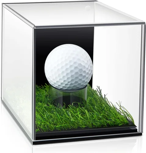 Estuche de exhibición para pelotas de golf, estuche acrílico para pelotas de golf, caja de exhibición transparente, soporte cuadrado para fanáticos
