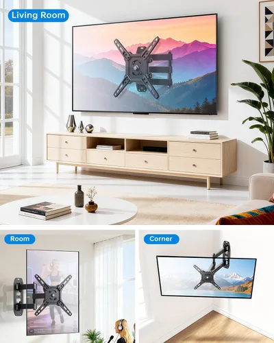 Miniatura 5 de Soporte de pared para monitor de TV giratorio de movimiento completo para televisores de 13 a 43 pulgadas, brazos articulados, rotación de extensión