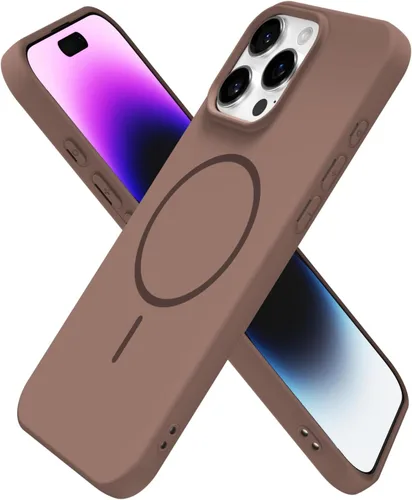 Miniatura 111 de oakxco Funda de silicona Mag Safe para iPhone 17 Pro Max, funda magnética delgada y fina compatible con carga inalámbrica MagSafe, bonita funda Negro