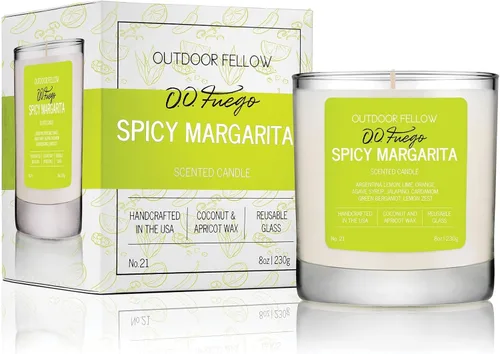 Miniatura 18 de Outdoor Fellow Vela perfumada Campfire – Madera ahumada, ámbar y cedro carbonizado, 8 onzas