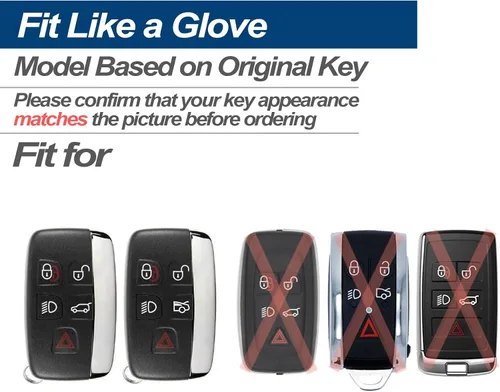 Miniatura 2 de Compatible con Land Rover Discovery Sport LR2 LR4 Range Rover Range Rover Evoque Sport Velar Jaguar F-Pace F-Type XE XF XJ XK TPU Funda para Llavero