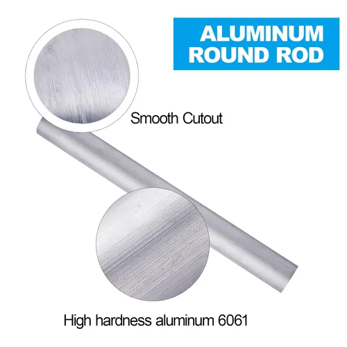 Miniatura 4 de 1-1/8" 6061 aluminio redondo Rod 12" largo sólido T6511 nuevo torno Bar Stock