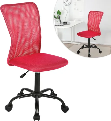 Miniatura 10 de BLKMTY Silla ergonómica blanca moderna, Silla de oficina de malla, sillas de escritorio para computadora sin brazos, altura ajustable, soporte Blanco