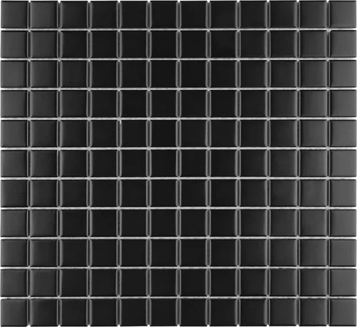 Miniatura 3 de Merola Tile Metro - Azulejo cuadrado de porcelana de 1 pulgada, color negro mate, 10-3/4 x 11-3/4 pulgadas