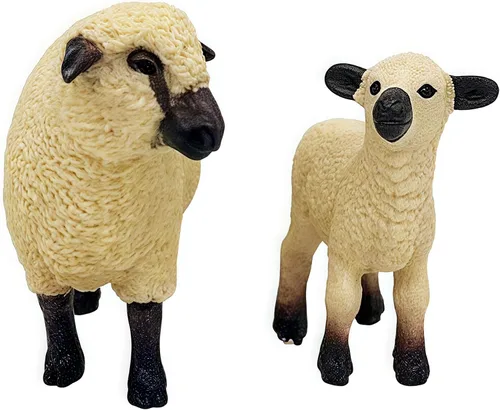 Miniatura 4 de Gemini&Genius Juguetes de cordero figuras de animales de granja, juego de juguetes de Shaun The Sheep. Ideal para suministros de fiesta de niños, 2