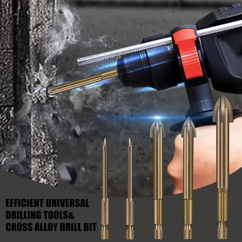 Miniatura 5 de Herramienta de perforación universal eficiente multifuncional Cruz YG6X aleación Broca Punta de vidrio Azulejo Mármoles Herramientas Eléctricas Dr