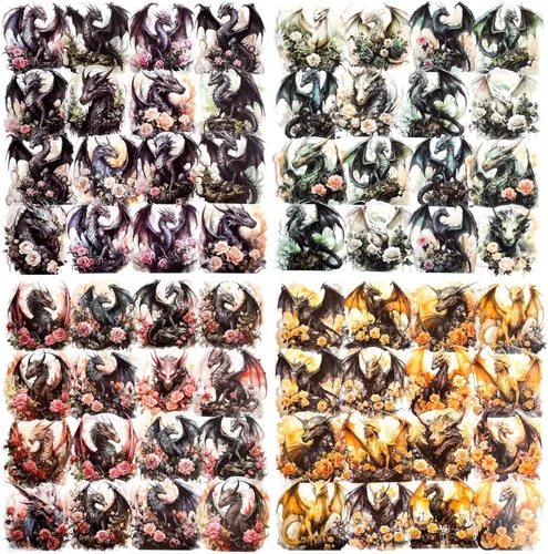 Miniatura 19 de 60 piezas de calcomanías holográficas de abejas de jardín para niñas estéticas – Calcomanías transparentes de abejas, florales, de panal