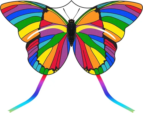 Miniatura 8 de Mariposa enorme cometa para niños y adultos, cuerda de una sola línea con cola fácil de volar para viajes a la playa, parque, juegos y actividades