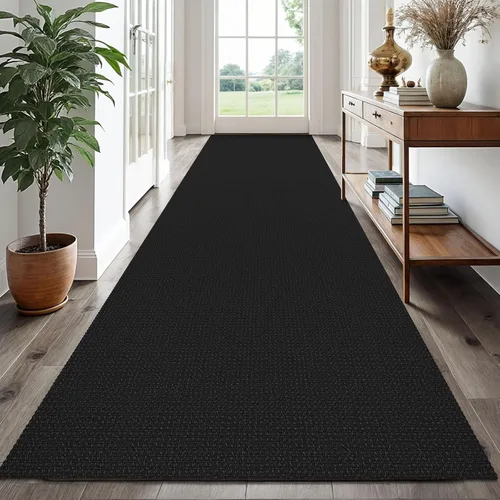 Miniatura 112 de EARTHALL Alfombra de pasillo 3x14 pies, alfombras lavables extra largas para pasillos, tejidas, antideslizante, alfombra trenzada para entrada