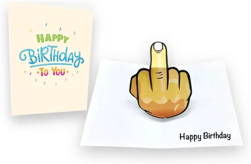 Miniatura 2 de Tarjeta de cumpleaños desplegable de humor oscuro con mensaje sorprendente en 3D Tarjeta emergente de cumpleaños de broma para amigos, familia