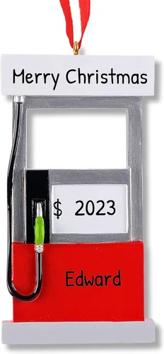 Miniatura 7 de Adorno de Navidad personalizado para licencia de conducir 2024 – Adornos azules de coche de carreras, decoraciones de Navidad de vehículos, adornos