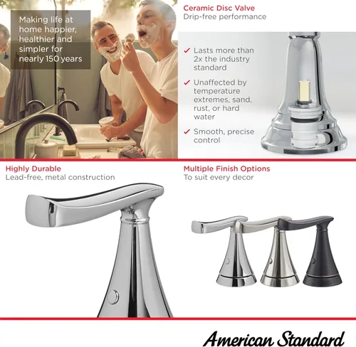 Miniatura 3 de Chatfield® - Grifo de baño de 4 pulgadas con 2 manijas (1,2 gpm/4,5 L/min) con manijas de palanca Cromo pulido