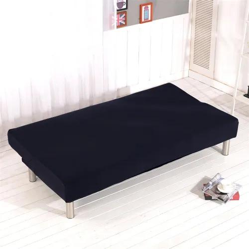 Miniatura 9 de ele ELEOPTION Funda de futón sin brazos, funda elástica para sofá cama, protector sin reposabrazos, elástico de elastano, moderno, simple, plegable