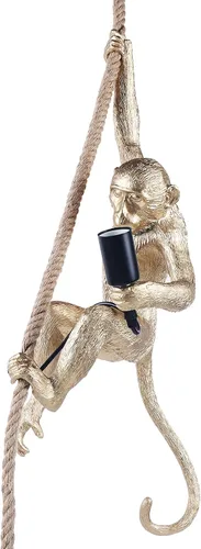 Lámpara colgante de resina vintage con cuerda de cáñamo de mono, lámpara colgante industrial retro Edison E27 para comedor, sala de estar,