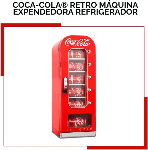 Miniatura 4 de Coca-Cola AC/DC Retro Enfriador Eléctrico Expendedor con Capacidad para 10 Latas - Máquina Expendedora de Bebidas con Enfriamiento Termoeléctrico