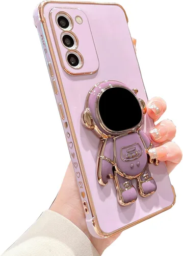 Miniatura 69 de phylla Funda de teléfono para Samsung Galaxy S22 Ultra de 6.8 pulgadas, funda de teléfono con soporte de astronauta chapado de lujo con bonito