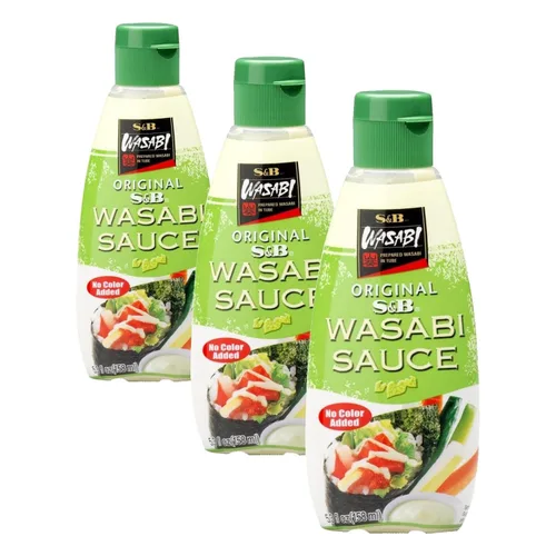 S&B Salsa Wasabi, 5.3 onzas (paquete de 3)