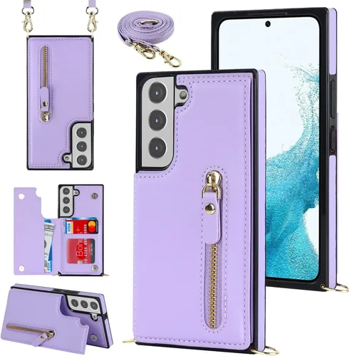 Miniatura 20 de Crossbody Phone Case iPhone 12 / iPhone 12 Pro Leather Card Holders Wallet Protective Case Removable Adjustable Leather Strap with Button Compatible