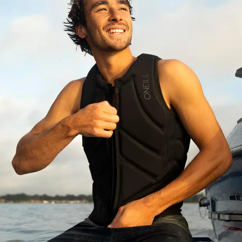 Miniatura 4 de O’Neill Men’s Slasher Comp Neoprene Vest, Non-Coast Guard Approved, Light and Ergonomic Impact Protection for Watersports Negro/Negro