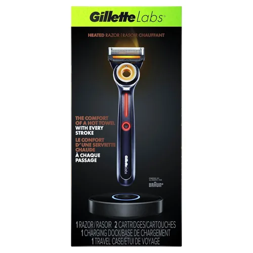 Miniatura 9 de Gillette - Maquinilla de afeitar térmica para hombre, kit de afeitado de viaje de lujo de GilletteLabs, 1 mango, 2 recambios de cuchillas