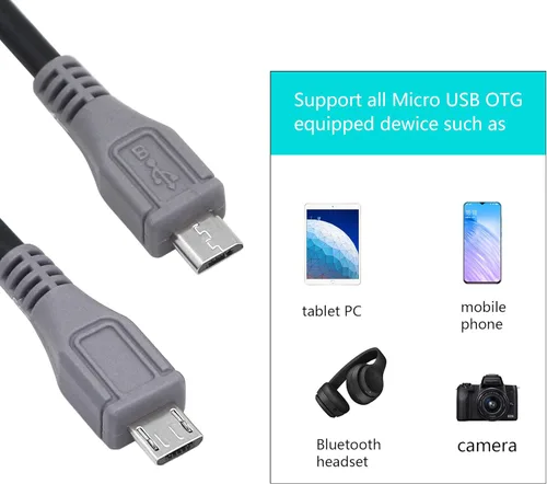 Miniatura 7 de CERRXIAN Cable adaptador USB micro macho a micro macho OTG (3.3 ft)