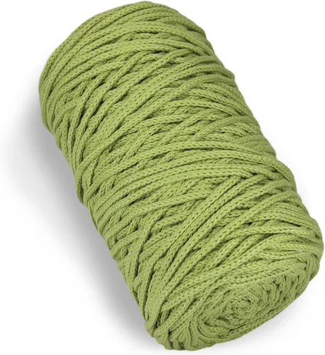 Miniatura 13 de 200g de hilo de algodón hueco tejido a crochet, hilo redondo de tela para bolso de mano de bricolaje, canasta, cojín, bolsa de crochet (Azul Aqua)