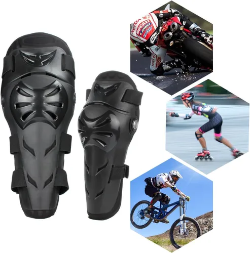 Miniatura 9 de GES Rodilleras para motocicleta – 4 rodilleras para adultos/coderas de motocicleta/almohadillas ajustables para rodilleras, protectores de codo