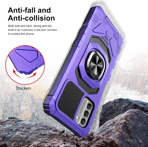 Miniatura 5 de Ailiber Funda para Nokia G310 con soporte, protector de pantalla para Nokia G310 con protector de pantalla, para montaje magnético de automóvil