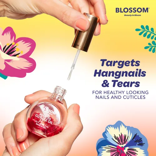 Miniatura 5 de Blossom Aceite para cutículas hidratante, hidratante, fortalecedor, perfumado, infundido con flores reales, fabricado en Estados Unidos, 0.84 onzas