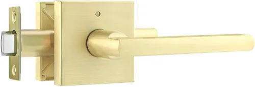 Miniatura 15 de Leydebong Paquete de 3 pomos de entrada dorados con llave igual, manija de puerta de entrada resistente, estilo contemporáneo, herrajes modernos