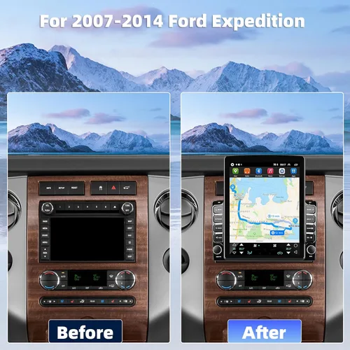 Miniatura 2 de Actualización de radio de coche para Ford Expedition 2007 2008 2009 2010 2011 2012 2013 2014 estéreo, 9.7 pulgadas IPS pantalla táctil Android