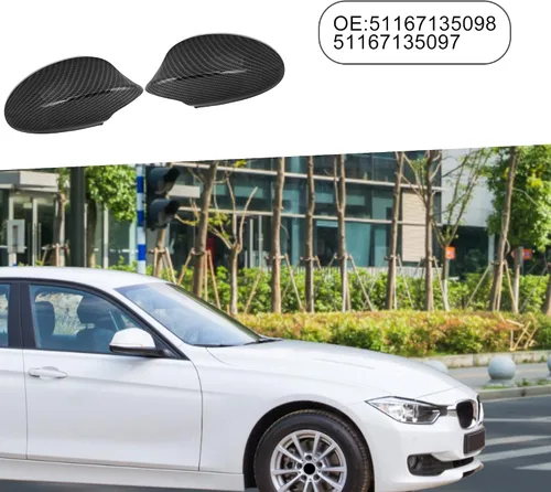 Miniatura 2 de Cubierta del espejo retrovisor 51167135098 51167135097 para BMW 328xi 2007-2008 plástico negro (juego de 2)