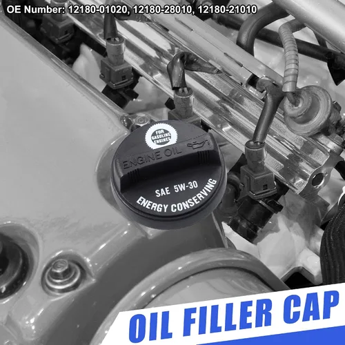 Miniatura 2 de X AUTOHAUX Tapa del depósito de combustible del motor, tapa de tapón de llenado de gasóleo para reemplazar 12180-01020 12180-21010 para Toyota