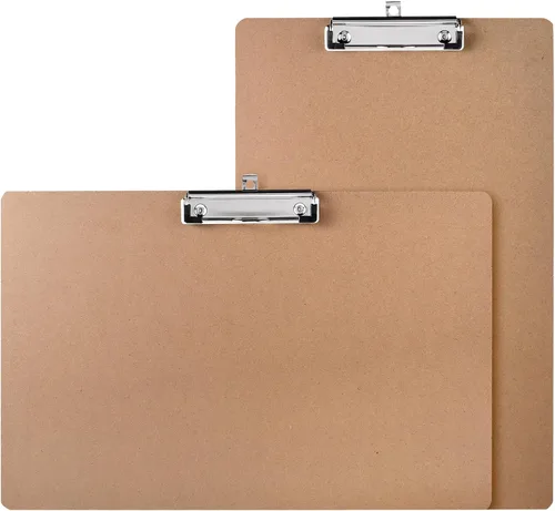 Jspupifip Paquete de 2 portapapeles de 11 x 17 pulgadas con clip de perfil bajo, portapapeles de madera extra grande, tablero de dibujo de arte
