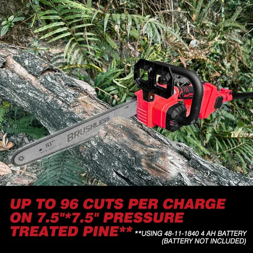 Miniatura 5 de Sierra de poste inalámbrica 2 en 1 de 10 pulgadas y motosierra compatible con batería Milwaukee M18 de 18 V, alcance total de máximo 15 pies