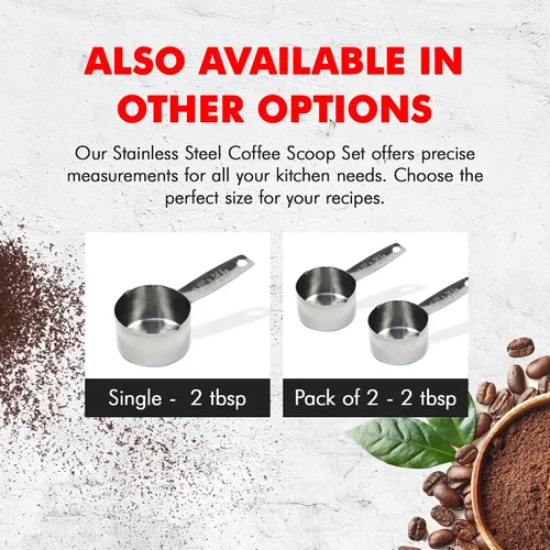 Miniatura 7 de Chef Craft Select - Medidor de café, 4 pulgadas 2 cucharadas, acero inoxidable (paquete de 2)