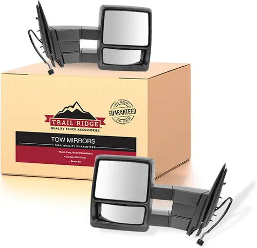 Miniatura 105 de Trail Ridge Juego de espejos de remolque de 2 piezas para el lado del conductor y del pasajero compatible con Ford F-150 FO1320479 FO1321479