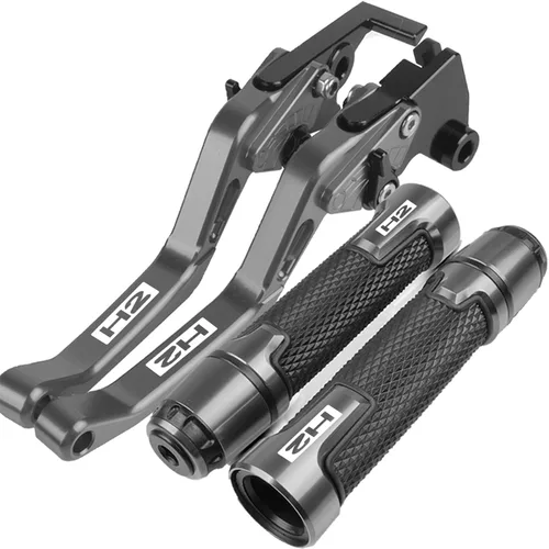 Miniatura 10 de DOUKI Para Kawasaki H2 H2R 2015 2016 motocicleta freno corto embrague palancas embrague embrague empuñaduras manillar extremos CNC accesorios