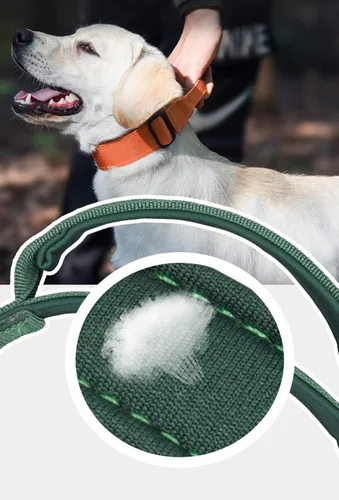 Miniatura 6 de Collar táctico para perro, collar ajustable de nailon para entrenamiento militar con mango de control y hebilla de metal pesado para perros medianos
