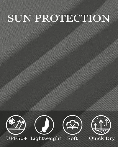 Miniatura 5 de TACVASEN Polo de manga larga para mujer, con protección solar UV, SPF para exteriores, manga larga, 3 botones, secado rápido, para golf