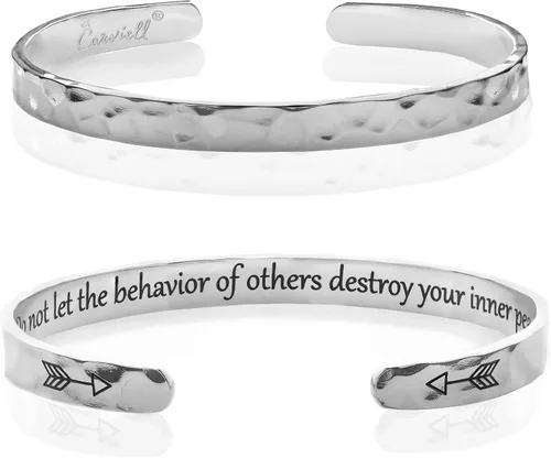 Miniatura 44 de Carviell Pulseras grabadas para mujer, inspiradoras, amistad, amor, mamá, hija, hermana, cristiana, graduación, conmemoración y regalos de boda, más