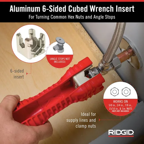 Miniatura 6 de RIDGID 57003 EZ Change Llave de Fontanería para Instalación y Remoción de Grifos