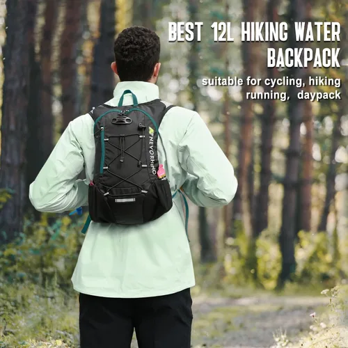 Miniatura 2 de Mochila ligera de hidratación, mochila para correr con bolsa de agua de 2L, mochila de hidratación Hydro para ciclismo, senderismo, apta